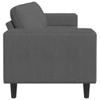vidaXL Canapé en tissu avec coussin Velours côtelé gris foncé - Gris foncé sans repose-pieds