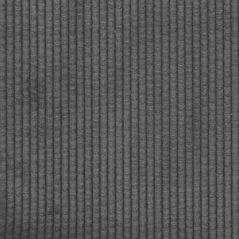vidaXL Canapé en tissu avec coussin Velours côtelé gris foncé - Gris foncé sans repose-pieds