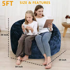 Canapé paresseux lavable et doux, housse de canapé de pouf pour adulte, uniquement la housse, pour la lecture,