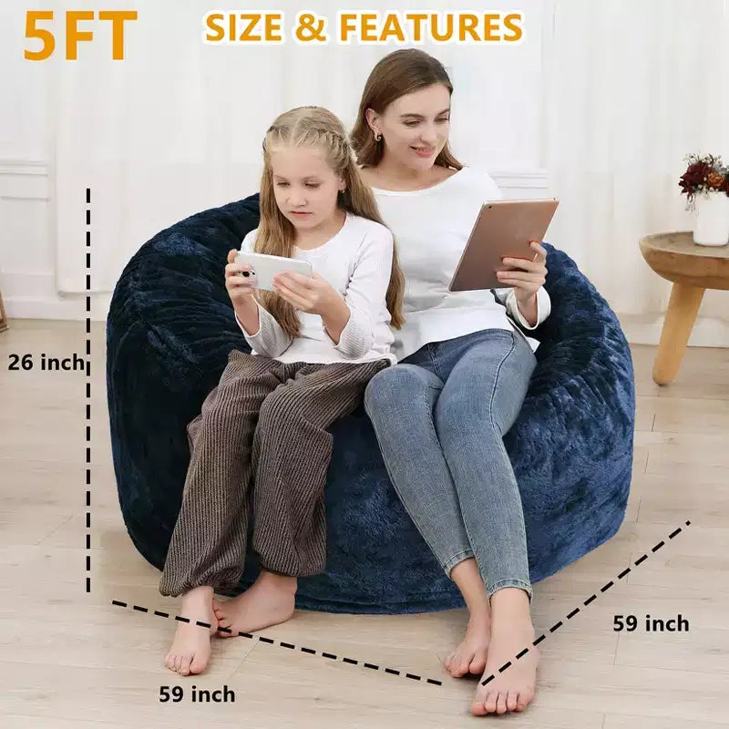 Canapé paresseux lavable et doux, housse de canapé de pouf pour adulte, uniquement la housse, pour la lecture,