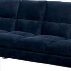 Canapé Royal Hampton avec assise capitonnée et pieds en métal, bleu