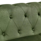 Modern Sofa, Classic Velvet Couch Upholstered Sofa with Nailhead Trim, Roll Arm Settee with Tufted Back for Home Living Room Bedroom Office