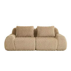 Canapé sectionnel modulaire 82 Flannelette 2 places Assise profonde Boucle Pas de montage Chameau clair