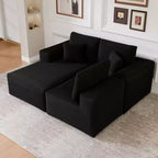 PexFix Modular Sectional Sofa with L-Shape Chaise Modern Upholstered Cloud Couches with Throw Pillows for Living Room Bedroom