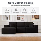 PexFix Modular Sectional Sofa with L-Shape Chaise Modern Upholstered Cloud Couches with Throw Pillows for Living Room Bedroom