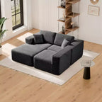 PexFix Modular Sectional Sofa with L-Shape Chaise Modern Upholstered Cloud Couches with Throw Pillows for Living Room Bedroom