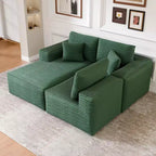 PexFix Modular Sectional Sofa with L-Shape Chaise Modern Upholstered Cloud Couches with Throw Pillows for Living Room Bedroom