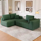 PexFix Modular Sectional Sofa with L-Shape Chaise Modern Upholstered Cloud Couches with Throw Pillows for Living Room Bedroom