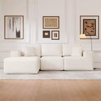 PexFix Modular Sectional Sofa with L-Shape Chaise Modern Upholstered Cloud Couches with Throw Pillows for Living Room Bedroom