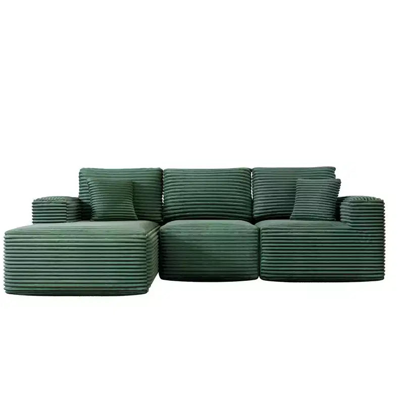 PexFix Modular Sectional Sofa with L-Shape Chaise Modern Upholstered Cloud Couches with Throw Pillows for Living Room Bedroom