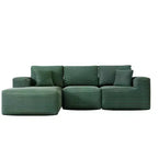 PexFix Modular Sectional Sofa with L-Shape Chaise Modern Upholstered Cloud Couches with Throw Pillows for Living Room Bedroom