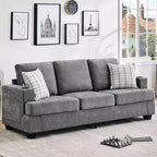 Modern 89 in 3-Seater Sofa for Living Room, Comfy Couches with Deep Seat,Chenille Couch with Cup Holders and Side Storage Pockets for Apartment Lounge