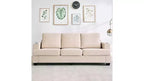 COZONY 89 3-Seater Modern Chenille Sofa with Deep Seats, Cup Holders & Side Storage Pockets, Upholstered Couch for Living Room or Apartment Lounge