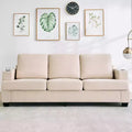 COZONY 89 3-Seater Modern Chenille Sofa with Deep Seats, Cup Holders & Side Storage Pockets, Upholstered Couch for Living Room or Apartment Lounge