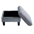 Canapé d'angle en forme de L TUYOHW, Canapé 4 places en velours côtelé avec mousse à mémoire de forme pour petits espaces de salon et appartements