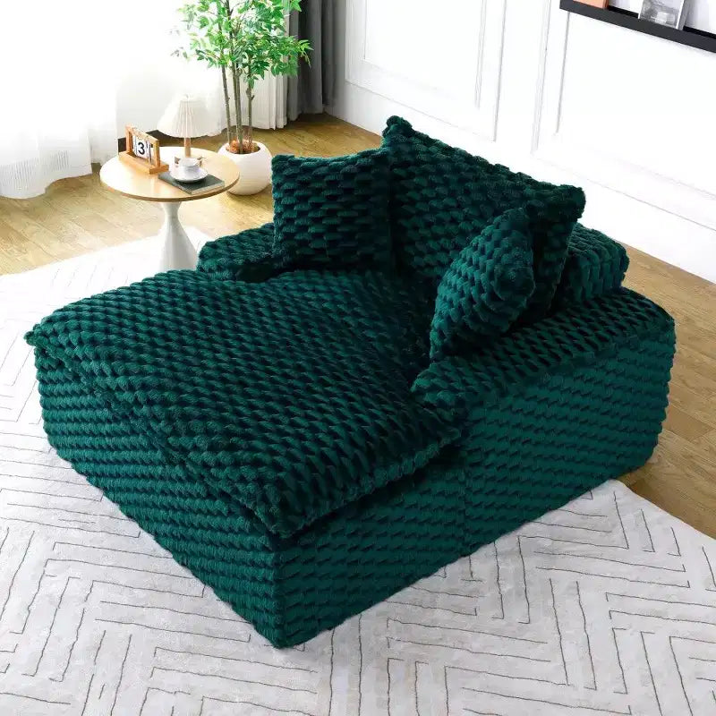 Canapé surdimensionné TUYOHW, large canapé de sol avec 2 oreillers pour petit espace, capacité de 180 kg, aucun assemblage requis