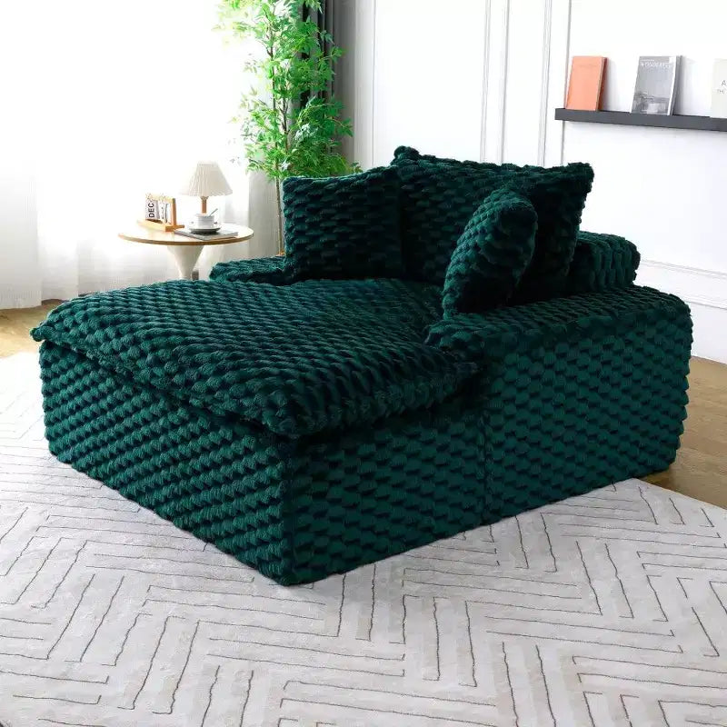 Canapé surdimensionné TUYOHW, large canapé de sol avec 2 oreillers pour petit espace, capacité de 180 kg, aucun assemblage requis