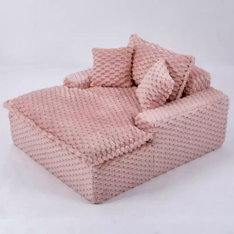 Canapé surdimensionné TUYOHW, large canapé de sol avec 2 oreillers pour petit espace, capacité de 180 kg, aucun assemblage requis