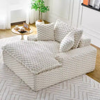 Canapé surdimensionné TUYOHW, large canapé de sol avec 2 oreillers pour petit espace, capacité de 180 kg, aucun assemblage requis