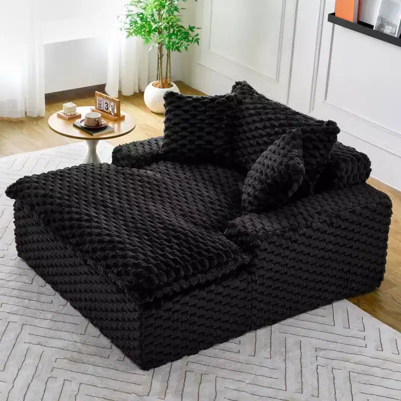 Canapé surdimensionné TUYOHW, large canapé de sol avec 2 oreillers pour petit espace, capacité de 180 kg, aucun assemblage requis
