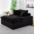 Canapé surdimensionné TUYOHW, large canapé de sol avec 2 oreillers pour petit espace, capacité de 180 kg, aucun assemblage requis