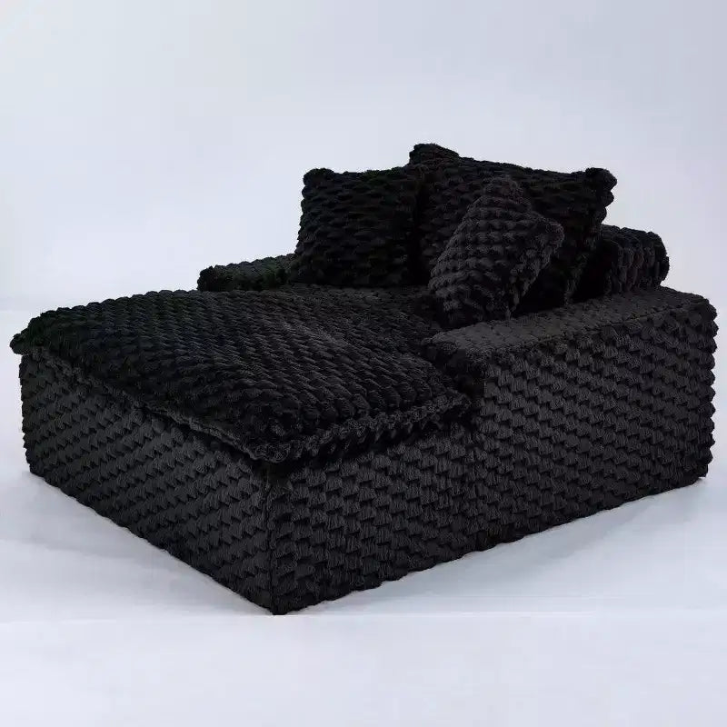 Canapé surdimensionné TUYOHW, large canapé de sol avec 2 oreillers pour petit espace, capacité de 180 kg, aucun assemblage requis
