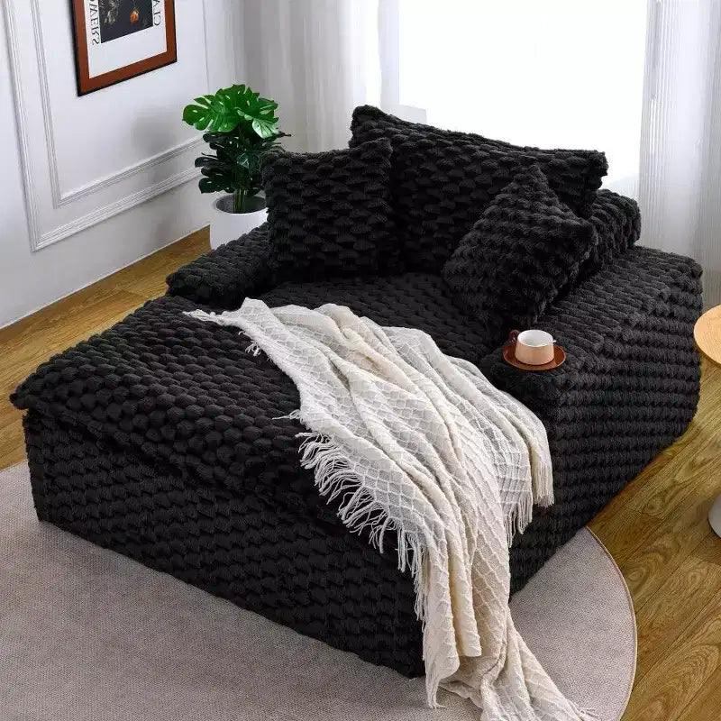Canapé surdimensionné TUYOHW, large canapé de sol avec 2 oreillers pour petit espace, capacité de 180 kg, aucun assemblage requis