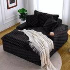 Canapé surdimensionné TUYOHW, large canapé de sol avec 2 oreillers pour petit espace, capacité de 180 kg, aucun assemblage requis