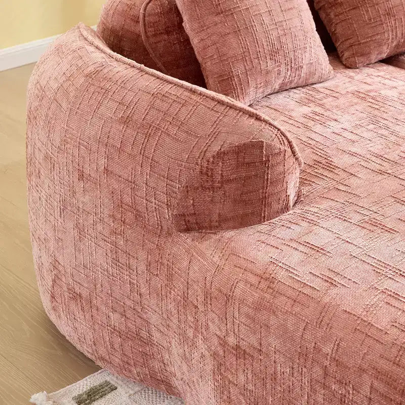 EHMKNP 101 L-Shaped Sectional Sofa with Curved Chaise  Modular Chenille Cloud Couch, No Assembly Required