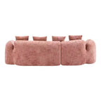 EHMKNP 101 L-Shaped Sectional Sofa with Curved Chaise  Modular Chenille Cloud Couch, No Assembly Required