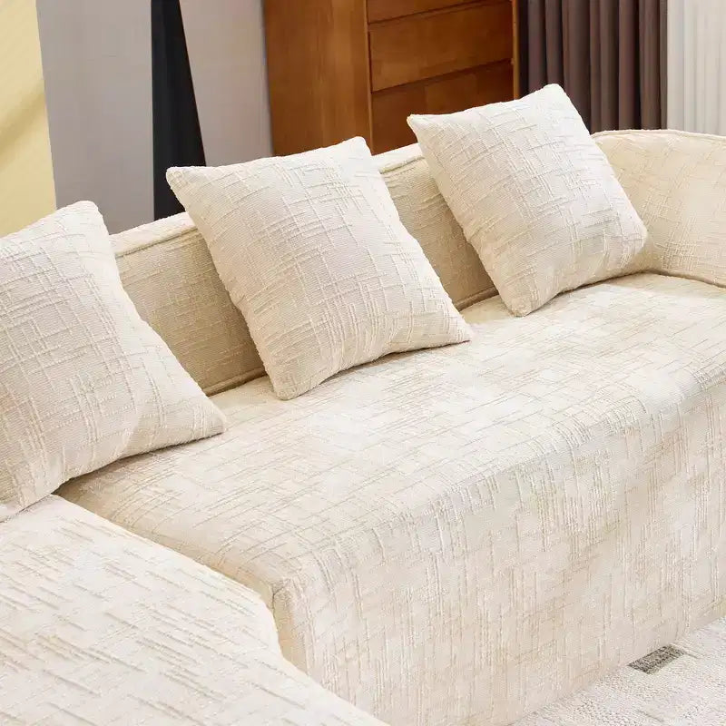 EHMKNP 101 L-Shaped Sectional Sofa with Curved Chaise  Modular Chenille Cloud Couch, No Assembly Required