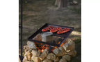 Karl Home Grille de cuisson pliable pivotante portable pour feu de camp, grille de cuisson pour foyer extérieur