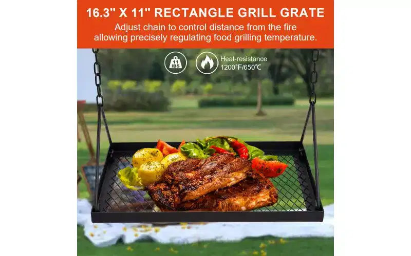 Karl Home Étagère de suspension portable pour ustensiles de cuisine, pour camping en plein air, feu de joie