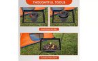 Karl Home Étagère de suspension portable pour ustensiles de cuisine, pour camping en plein air, feu de joie