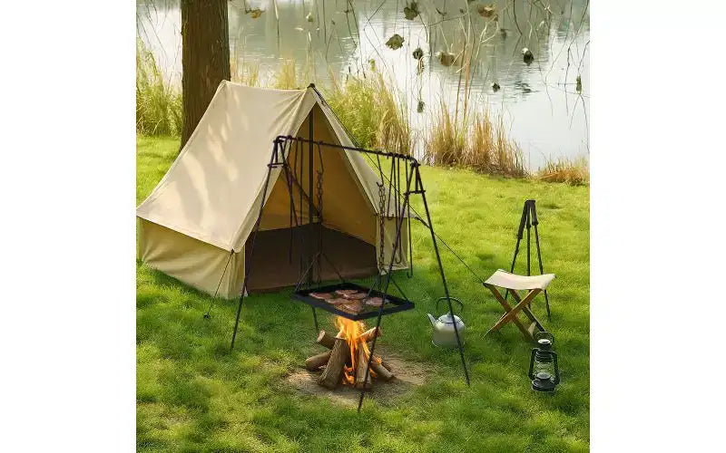 Karl Home Étagère de suspension portable pour ustensiles de cuisine, pour camping en plein air, feu de joie