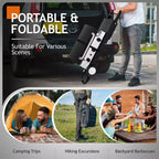 Karl Home Plancha pliable à 3 brûleurs au propane avec roulettes et couvercle pour cuisine extérieure et camping