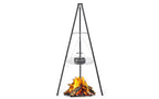Karl Home Campfire Tripod Grill Adjustable Height BBQ Grill Grate