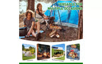 Karl Home Campfire Tripod Grill Adjustable Height BBQ Grill Grate