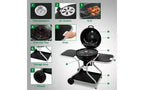 Karl Home Porcelain Enamel Kettle Charcoal Grill With 2 Side Tables