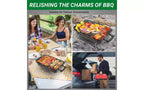 Karl Home Barbecue Portable d'Extérieur sur Table au Charbon de Bois, Rouge