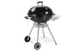 Karl Home Portable Charcoal Grill in Black with Wheels and Storage Holder