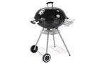 Karl Home Portable Charcoal Grill in Black with Wheels and Storage Holder