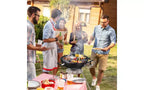 Karl Home Portable Charcoal Grill in Black with Wheels and Storage Holder
