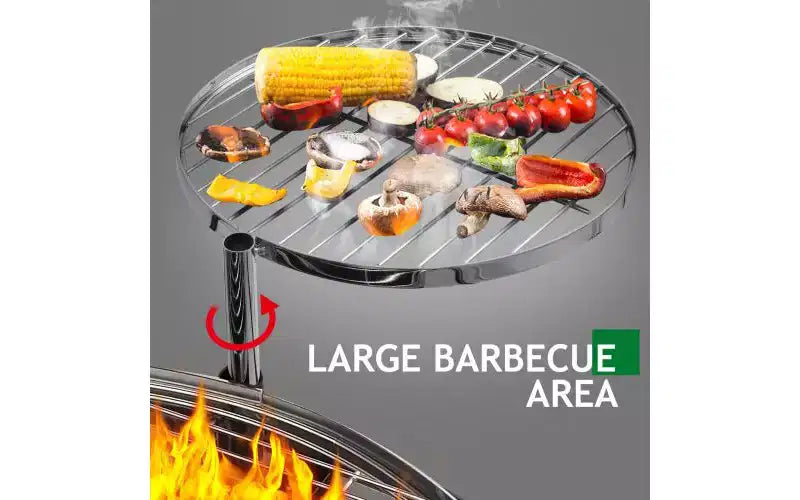 Barbecue portable au charbon Karl Home de 33,5 po de largeur