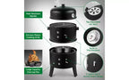 Karl Home Kamado Portable 144 Square Inches Smoker & Grill