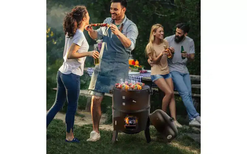 Karl Home Kamado Portable 144 Square Inches Smoker & Grill