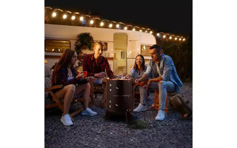 Karl Home Kamado Portable 144 Square Inches Smoker & Grill
