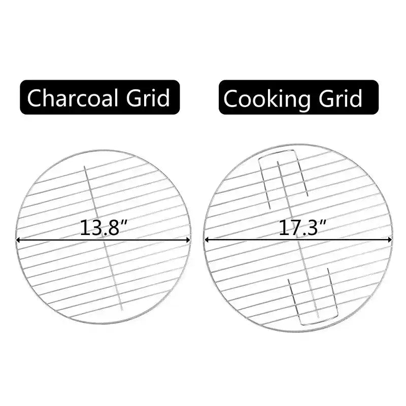 Karl Home 18 in. Apple Charcoal Grill in Black with Wheels
