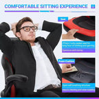 TUYOHW Ergonomic Gaming Chair,S-Shaped Backrest Office Chair with Rocking Mode & Adjustable Height,High Resilience Foam