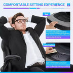TUYOHW Ergonomic Gaming Chair,S-Shaped Backrest Office Chair with Rocking Mode & Adjustable Height,High Resilience Foam
